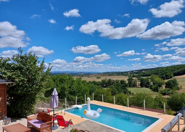Maison Avec Vue Exceptionnelle Et Piscine Privative Saint-Félix-de-Lunel
